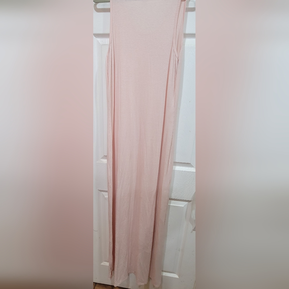 LuLaRoe Light Pink Ribbed Maxi, Size XL - Picture 2 of 4